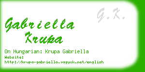 gabriella krupa business card
